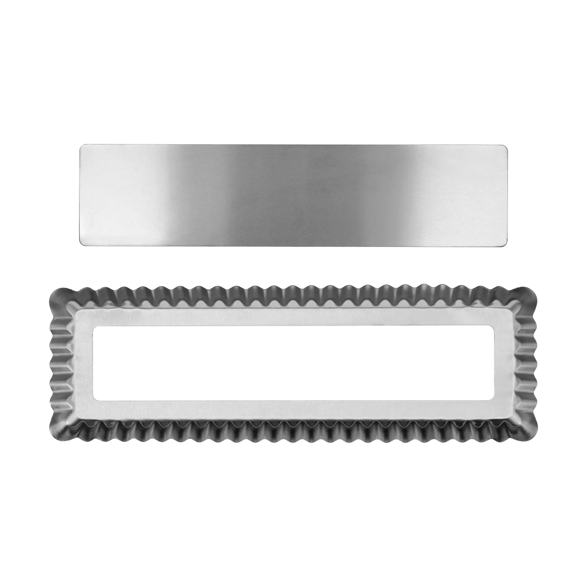 BAKE pie tin with removable base, Rectangular, stainless steel, 35x11 cm Nordwik