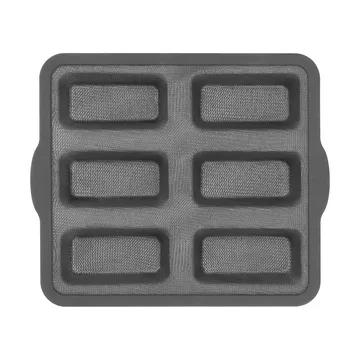 BAKE silicone mould with reinforced frame - Rectangular, 6 pieces, 26,2x22,1 cm - Nordwik