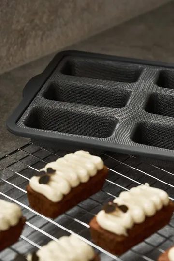 BAKE silicone mould with reinforced frame - Rectangular, 6 pieces, 26,2x22,1 cm - Nordwik