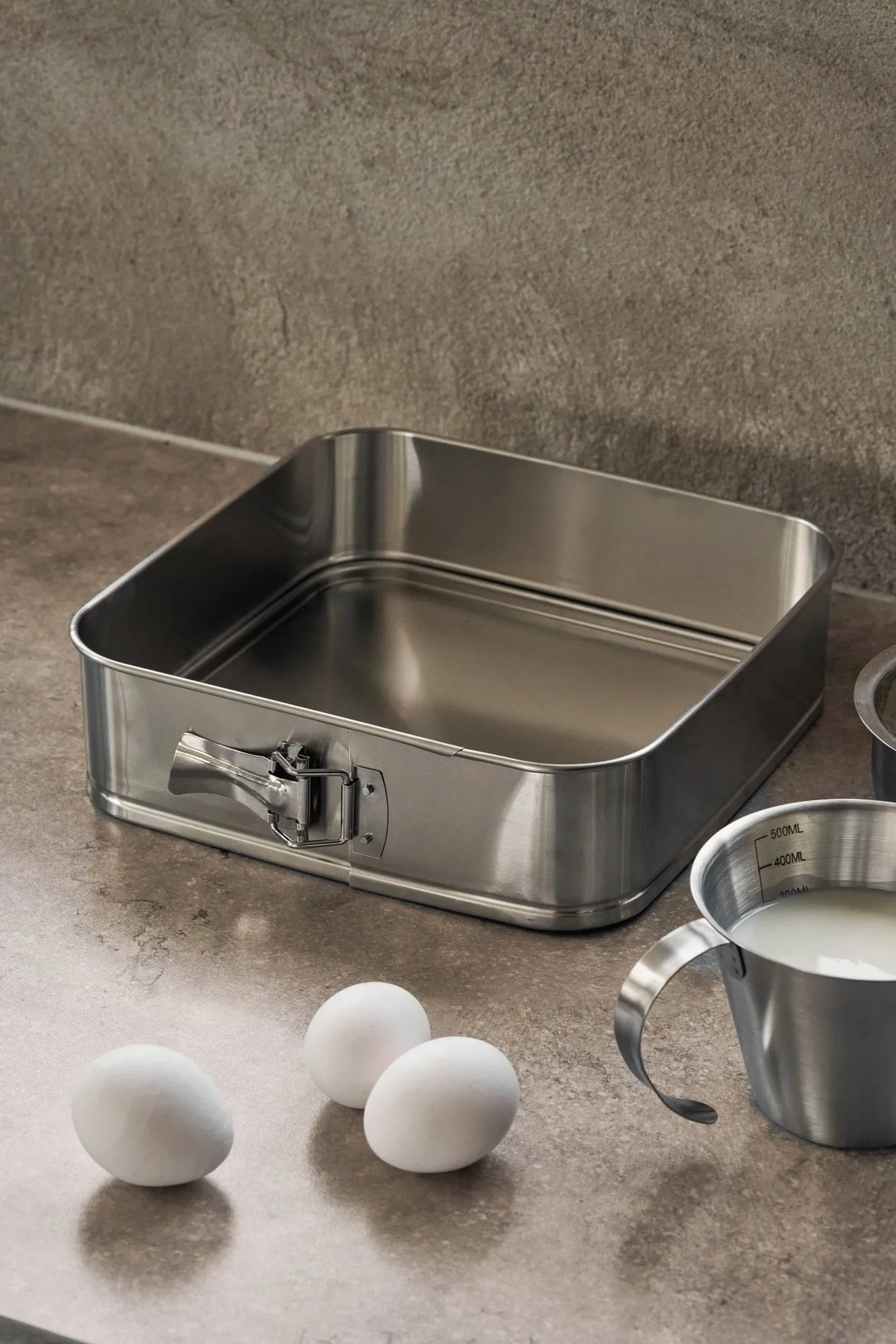 BAKE springform tin, Square, stainless steel, 26x26 cm Nordwik