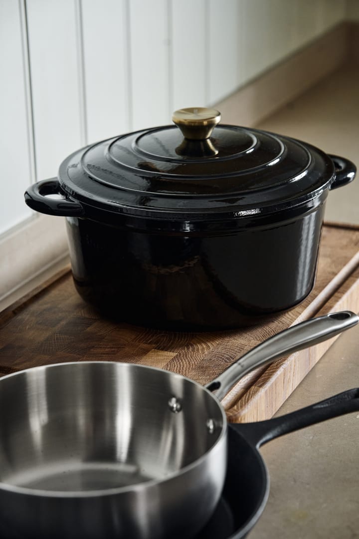 Enamelled cast iron pot 5 L, Black Nordwik