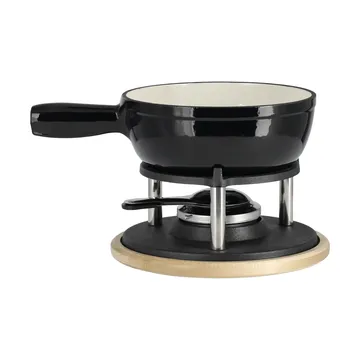 Enamelled fondue pot - Black, 1.8 l - Nordwik