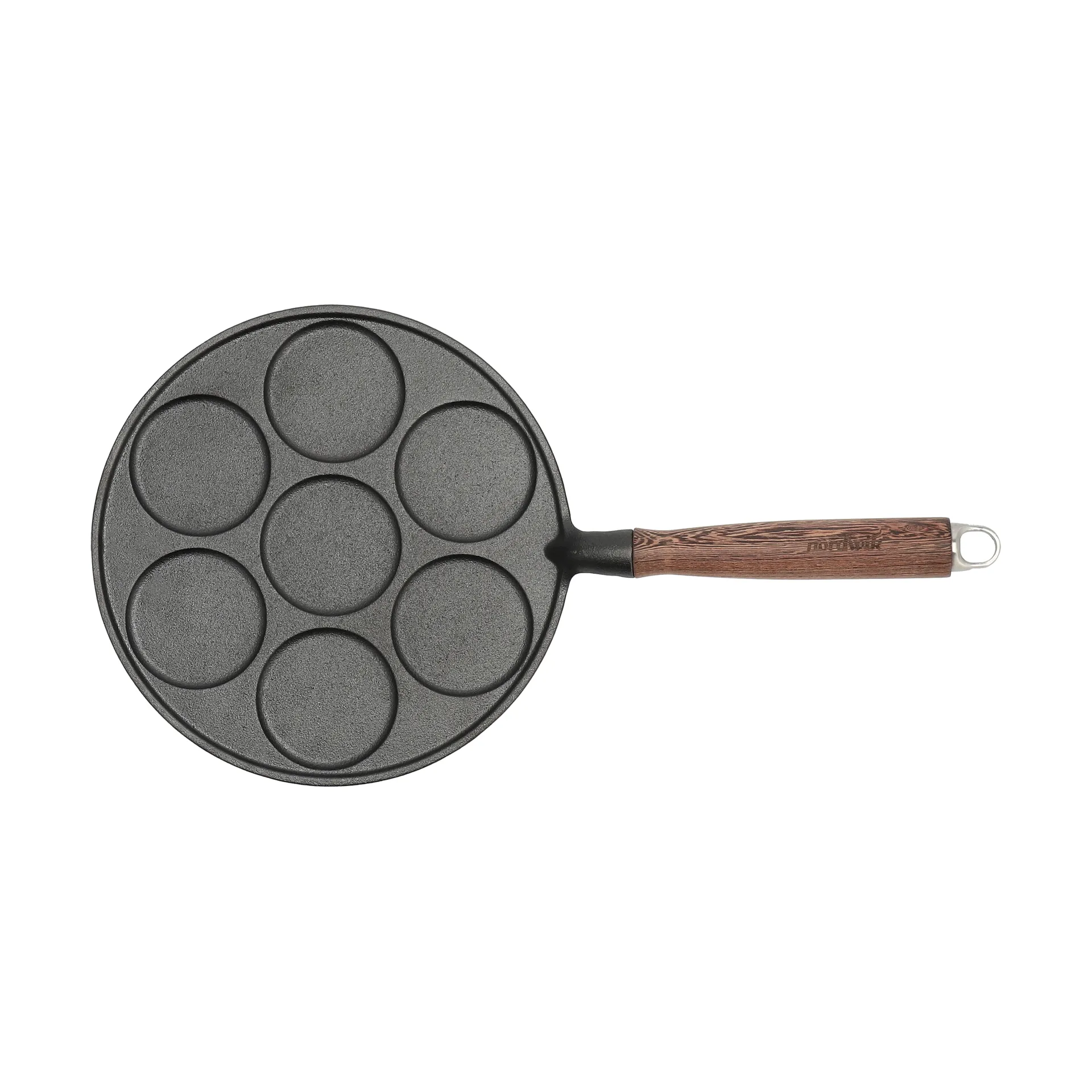 Nordwik cast iron griddle pan with wooden handle, 25.5 cm Nordwik