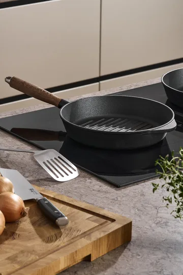 Nordwik cast iron grill pan with wooden handle - 28 cm - Nordwik