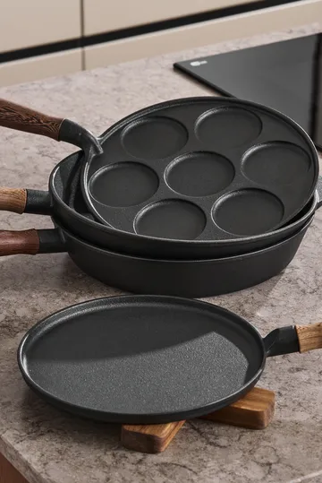 Nordwik cast iron pancake pan with wooden handle - 23 cm - Nordwik