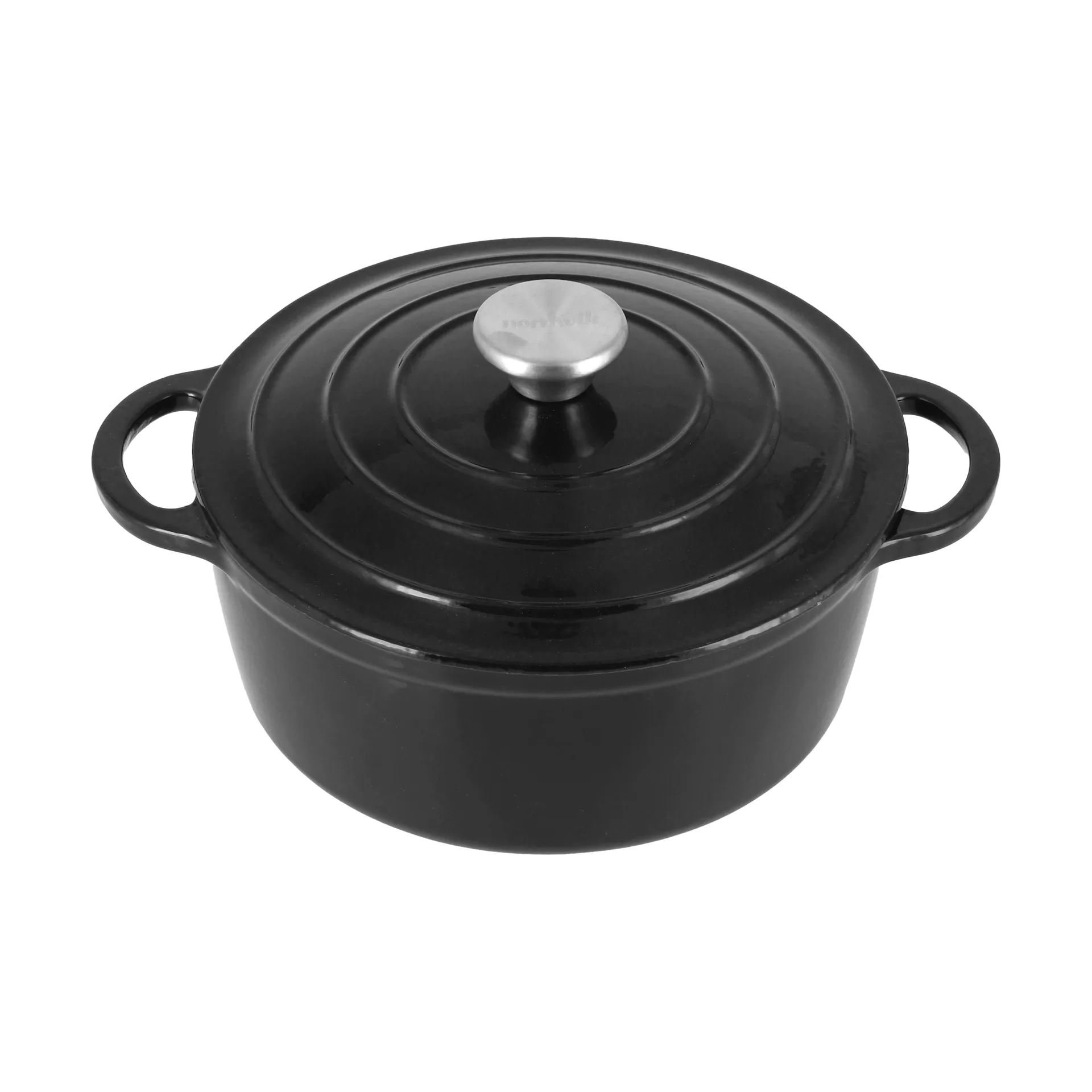 Nordwik cast iron pot round 2.5 l, Black Nordwik