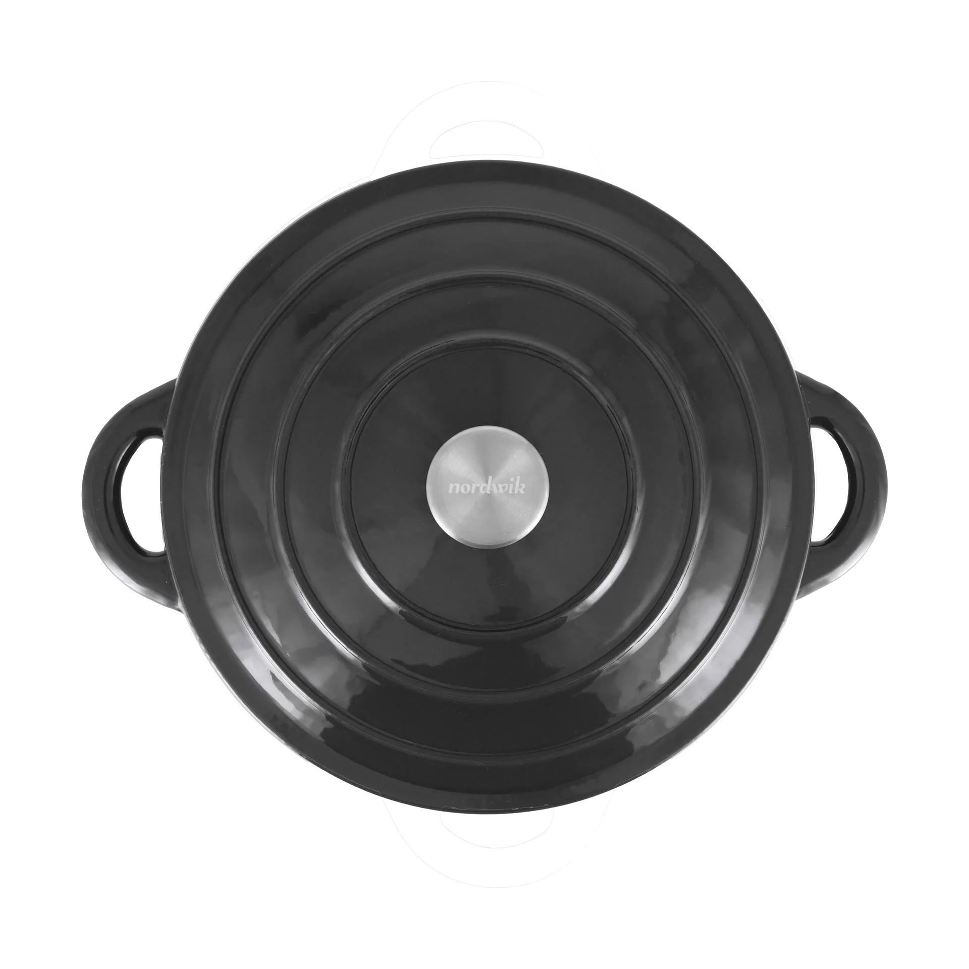 Nordwik cast iron pot round 5 l, Black-silver Nordwik