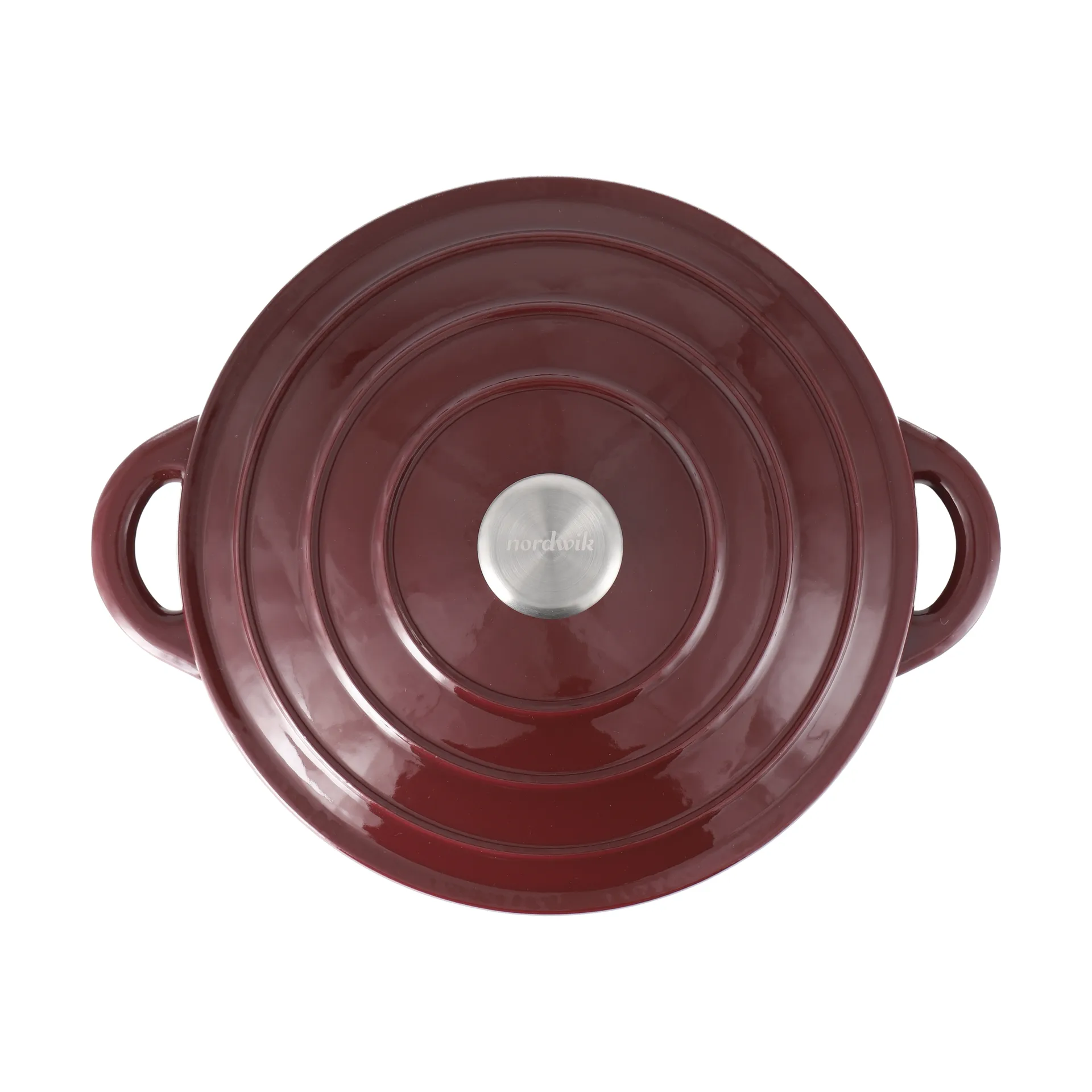 Nordwik cast iron pot round 5 l, Burgundy Nordwik
