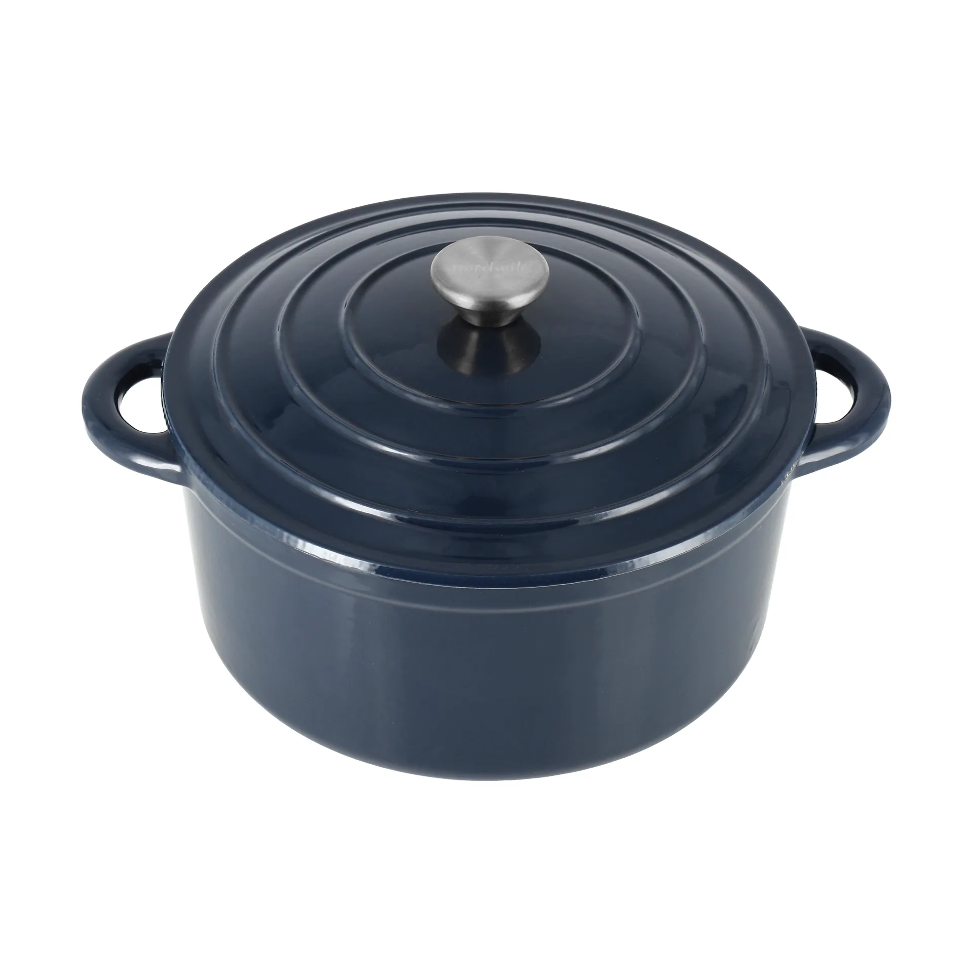 Nordwik cast iron pot round 5 l, Dark Blue Nordwik
