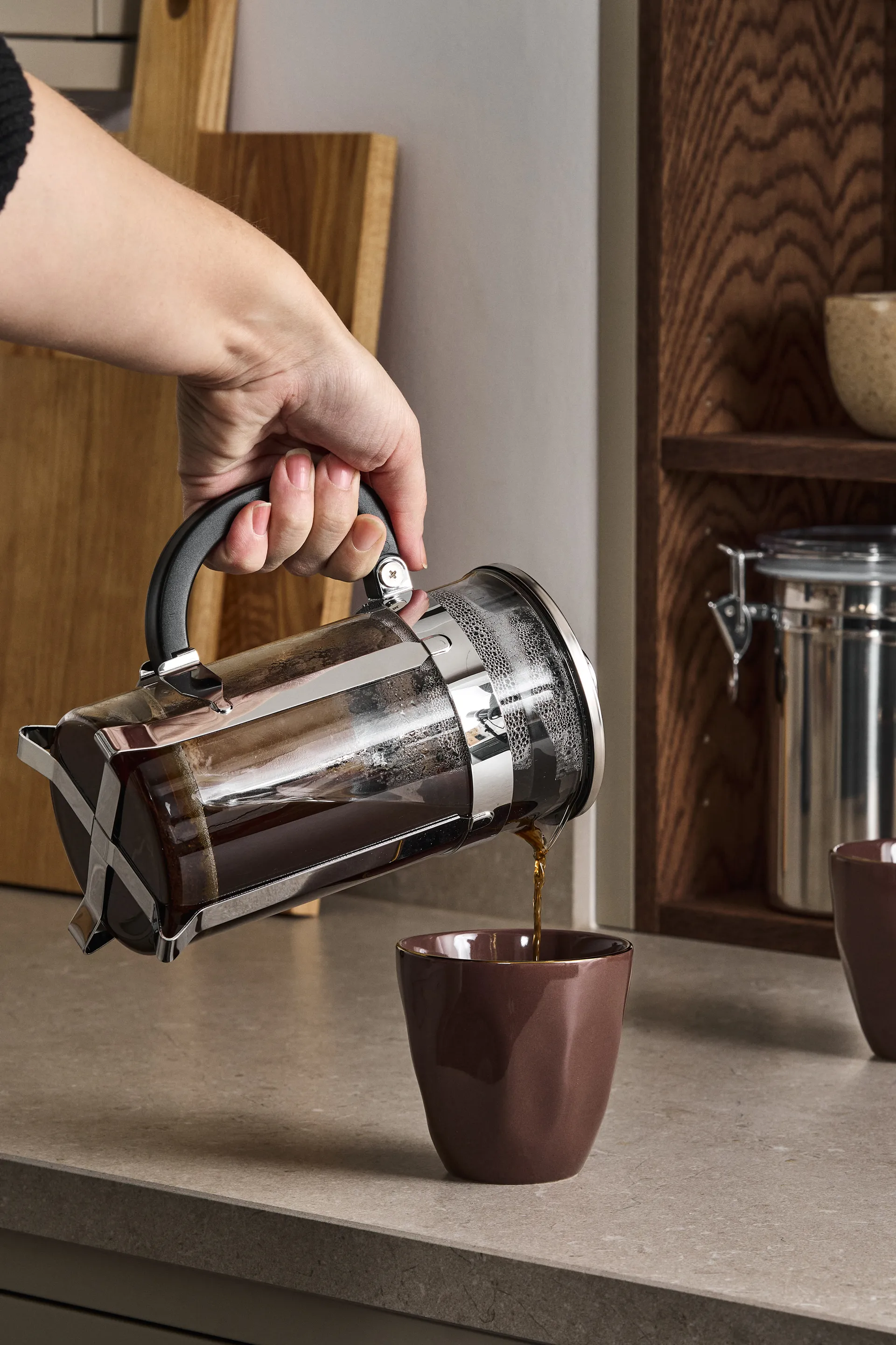 Nordwik coffee press 8 cups, Silver Nordwik