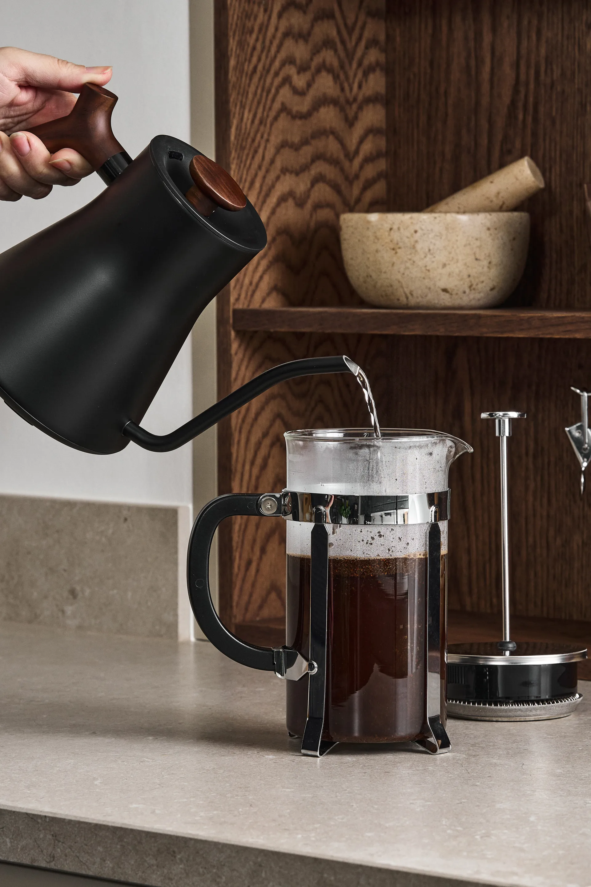 Nordwik coffee press 8 cups, Silver Nordwik