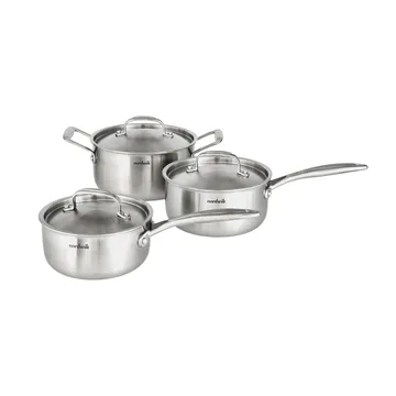 Nordwik cookware set 3-ply 3 pieces - 1.5 L, 2 L, 3 L - Nordwik