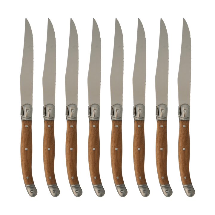Nordwik French steak knife 8 pcs, Stainless steel-wood Nordwik
