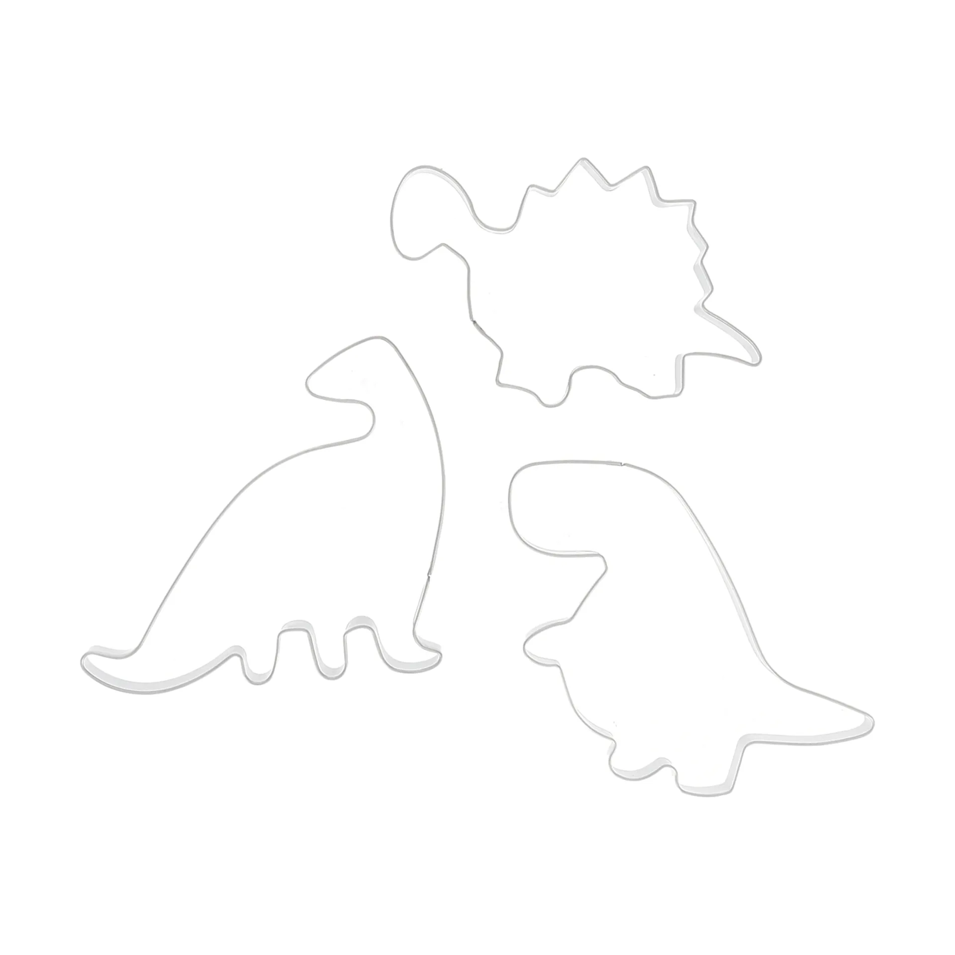 Nordwik gingerbread cutter dinosaur 3 piece set, Stainless steel Nordwik