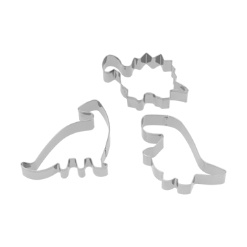 Nordwik gingerbread cutter dinosaur 3 piece set - Stainless steel - Nordwik