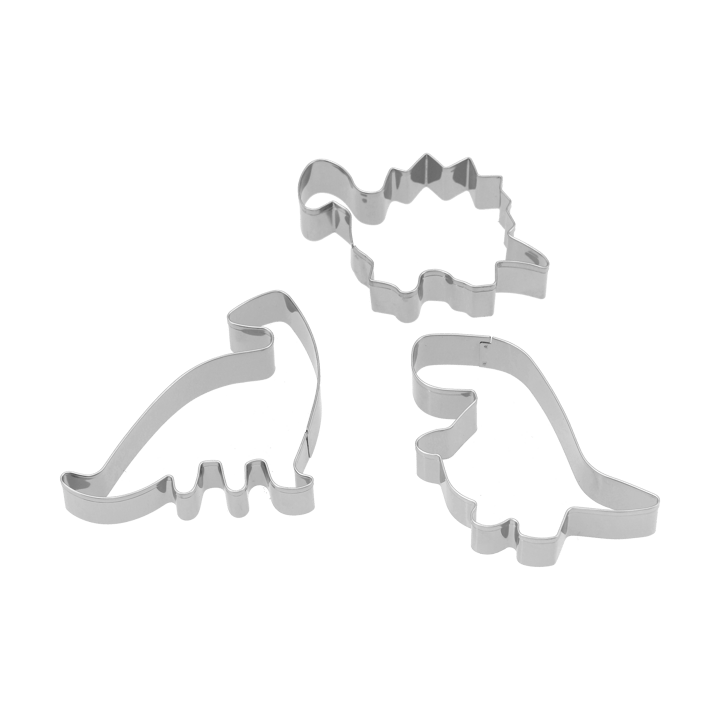 Nordwik gingerbread cutter dinosaur 3 piece set, Stainless steel Nordwik