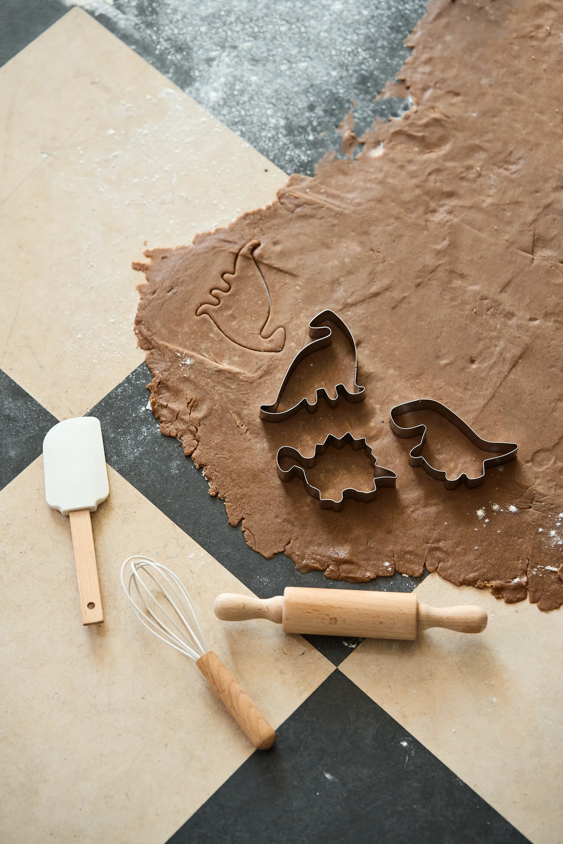 Nordwik gingerbread cutter dinosaur 3 piece set, Stainless steel Nordwik