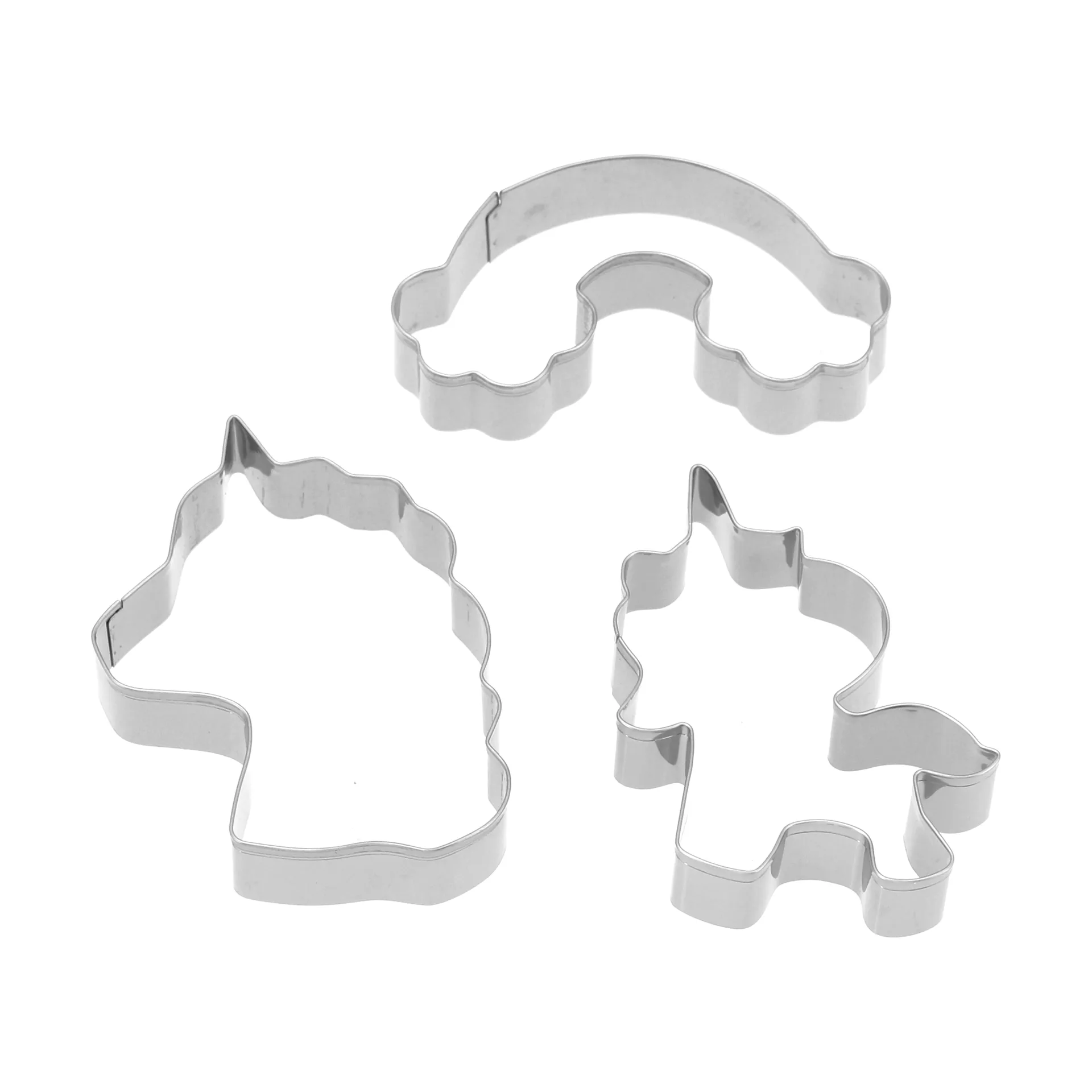 Nordwik gingerbread cutter unicorn 3 piece set, Stainless steel Nordwik