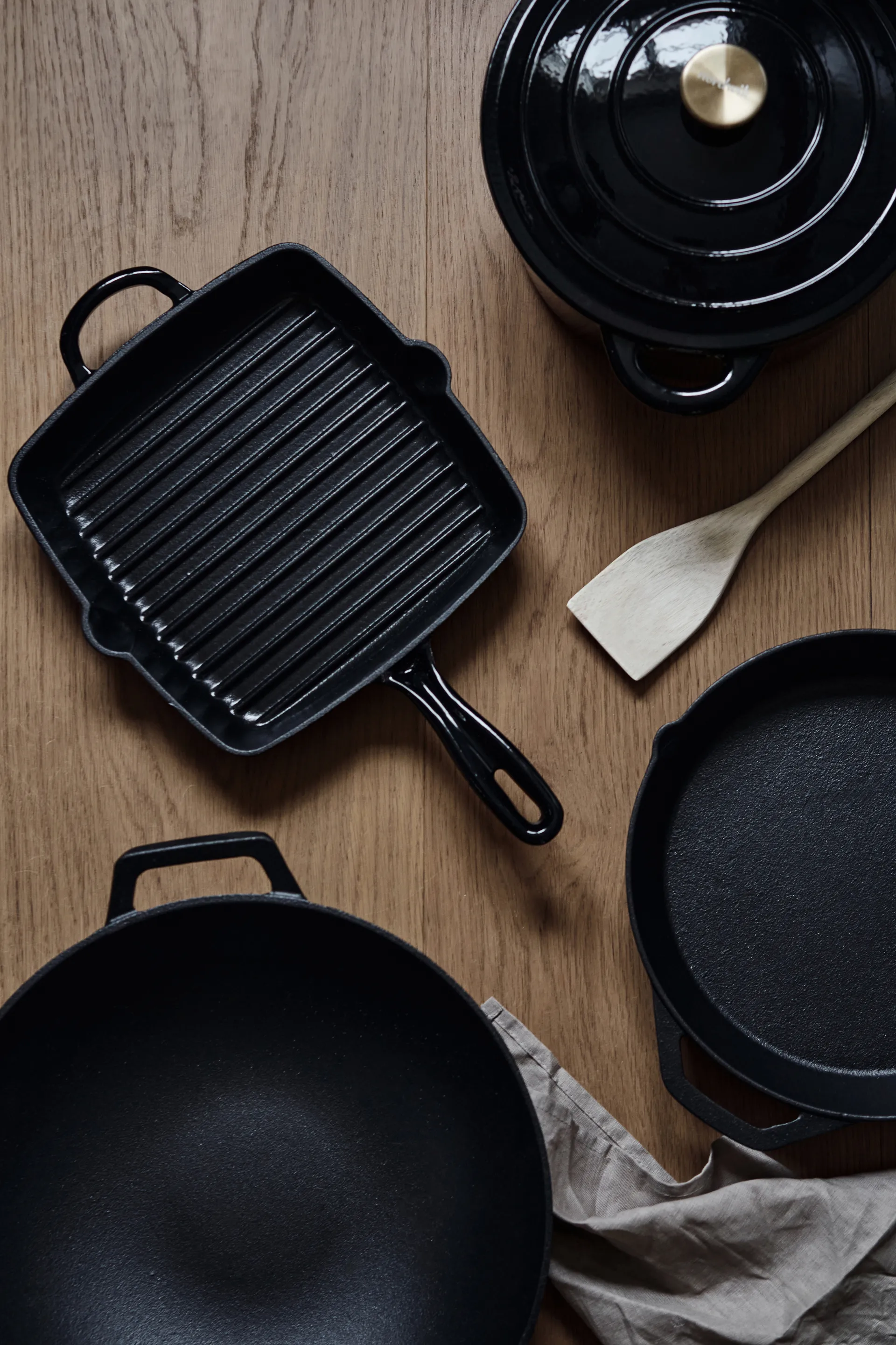 Nordwik grill pan 25x25 cm, Cast iron-black Nordwik