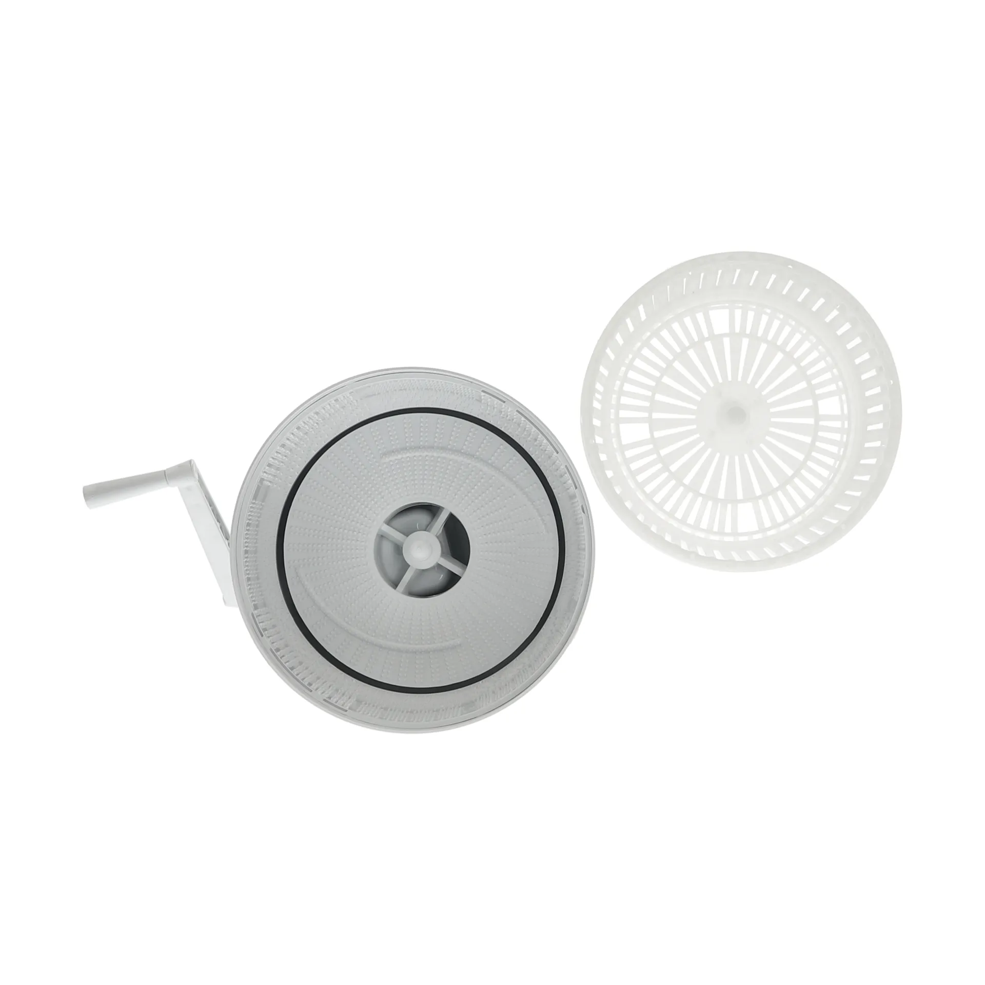 Potato peeler with crank & 2-in-1 salad spinner, White Nordwik