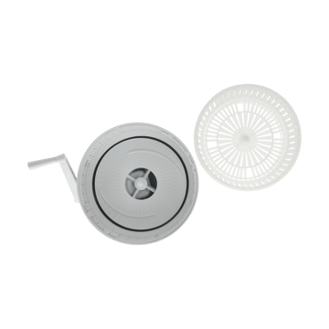 Potato peeler with crank & 2-in-1 salad spinner - White - Nordwik