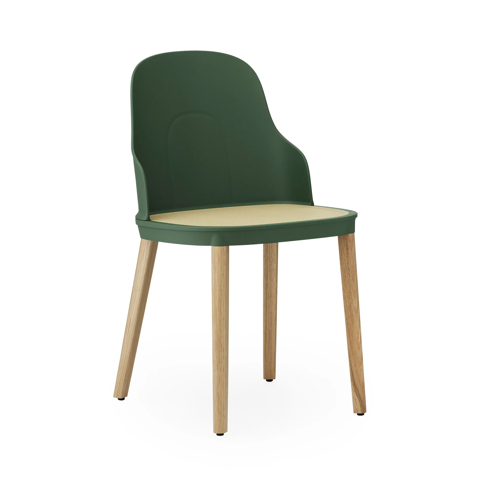 Allez moulded wicker chair, Park green-oak Normann Copenhagen