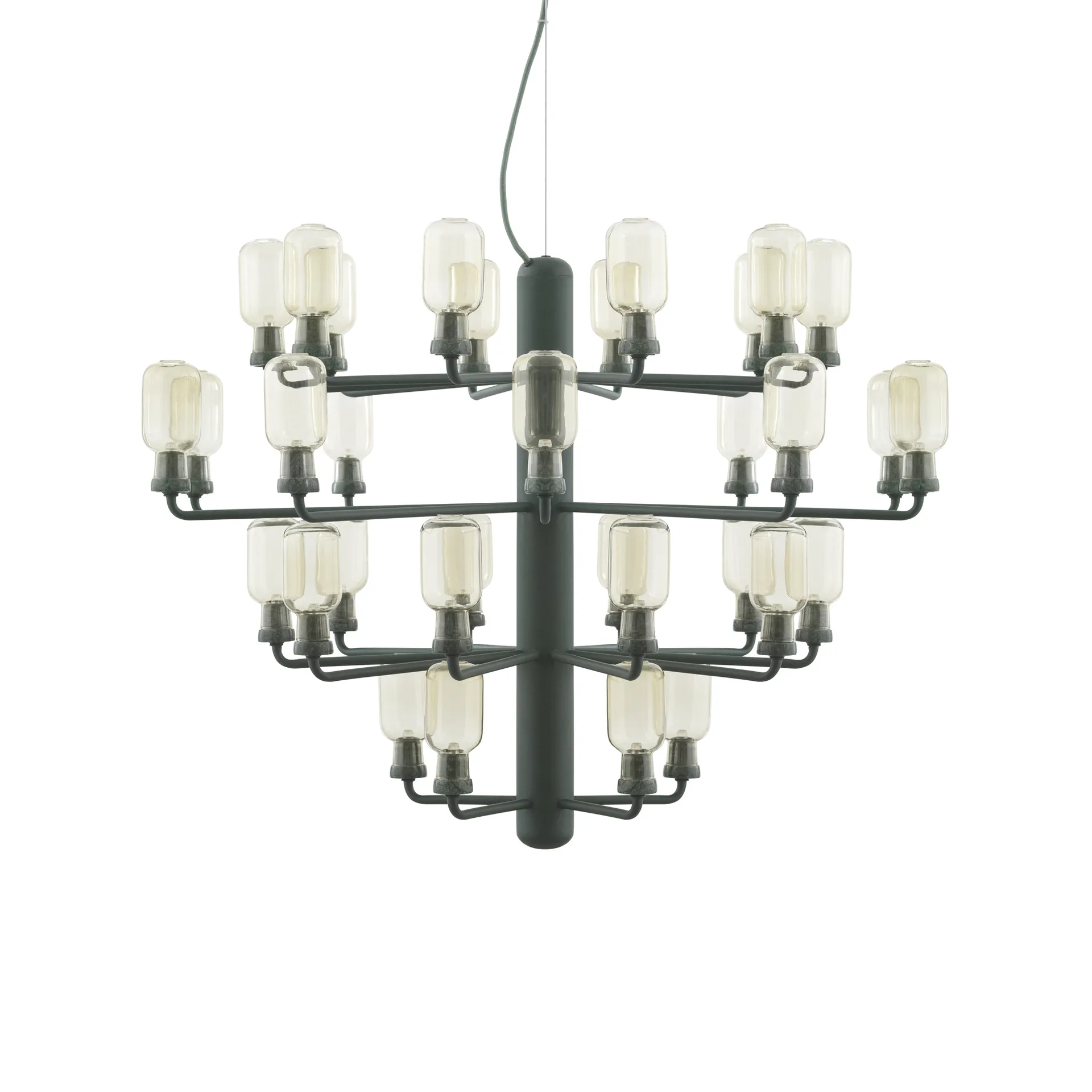 Amp Chandelier, Green/gold, large Normann Copenhagen