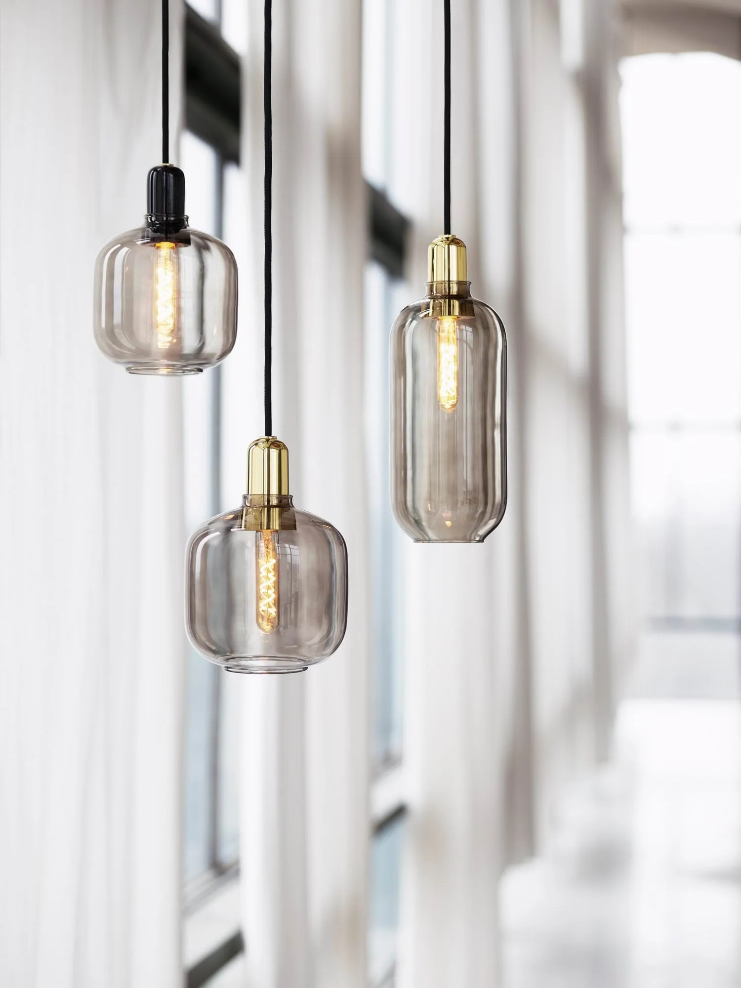 Amp lamp small, Smoke-brass Normann Copenhagen