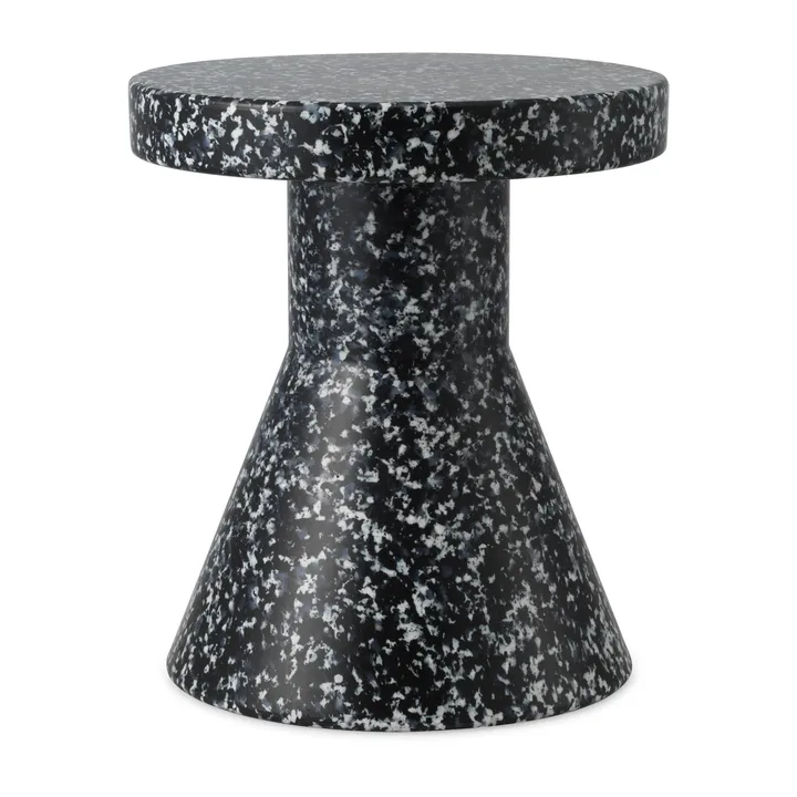 Bit Cone round stool - Black-white, Ø36x42 cm - Normann Copenhagen