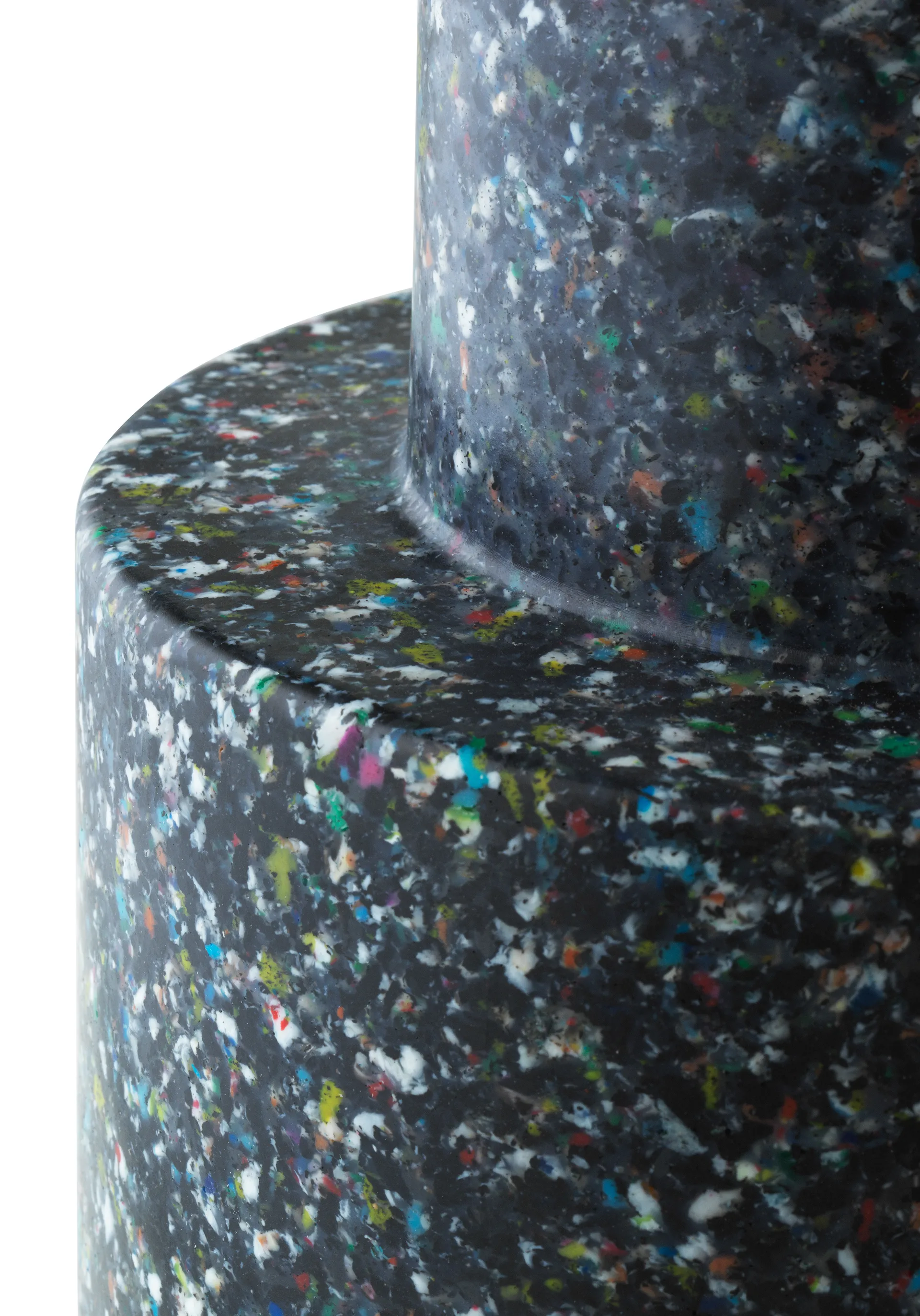 Bit round stool, Black-multi, Ø36x42 cm Normann Copenhagen