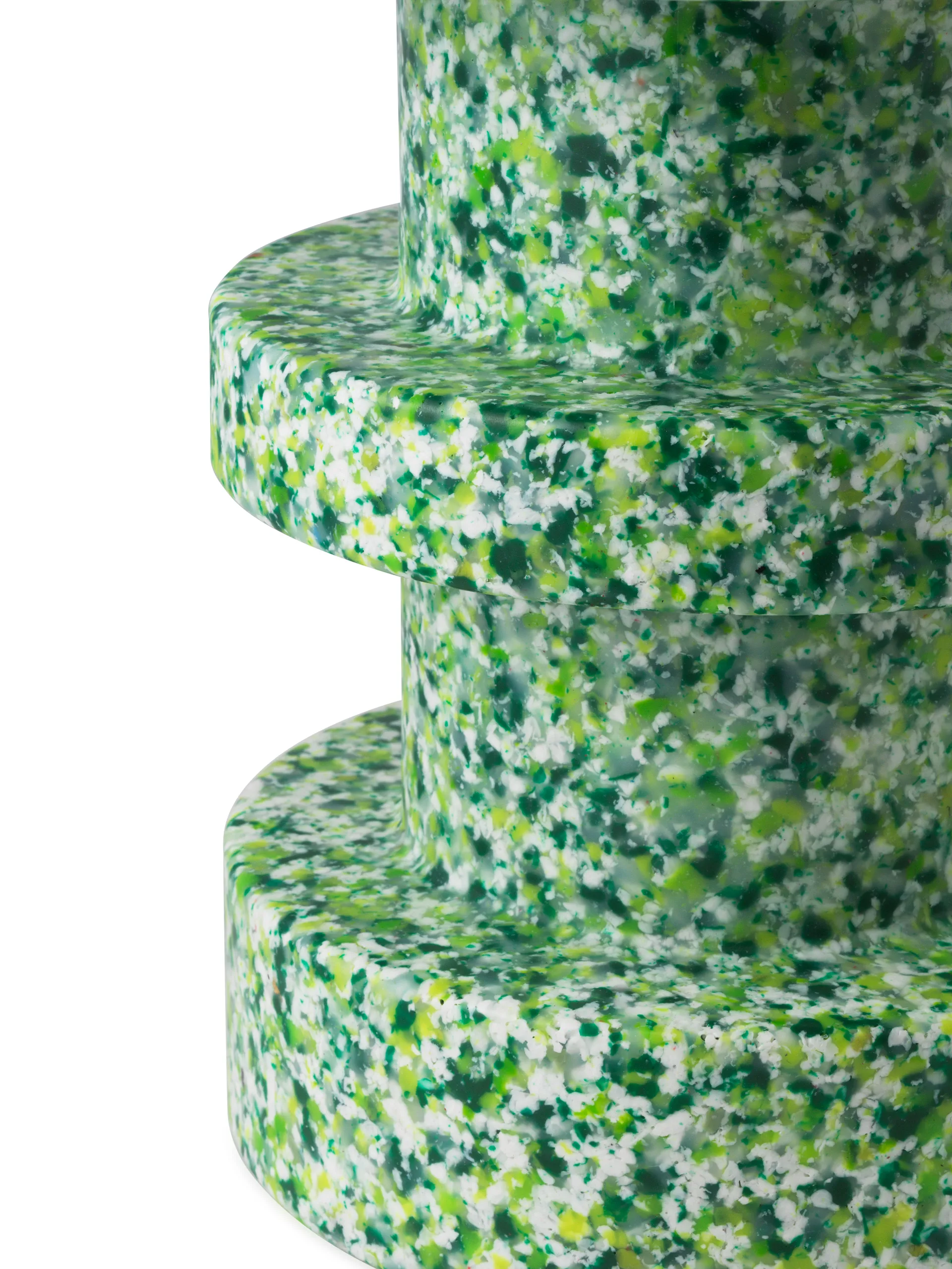 Bit Stack round stool, Green, Ø36x42 cm Normann Copenhagen