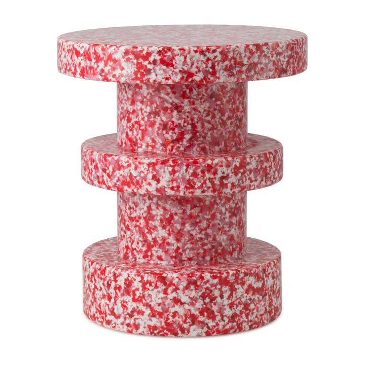 Bit Stack round stool - Red, Ø36x42 cm - Normann Copenhagen