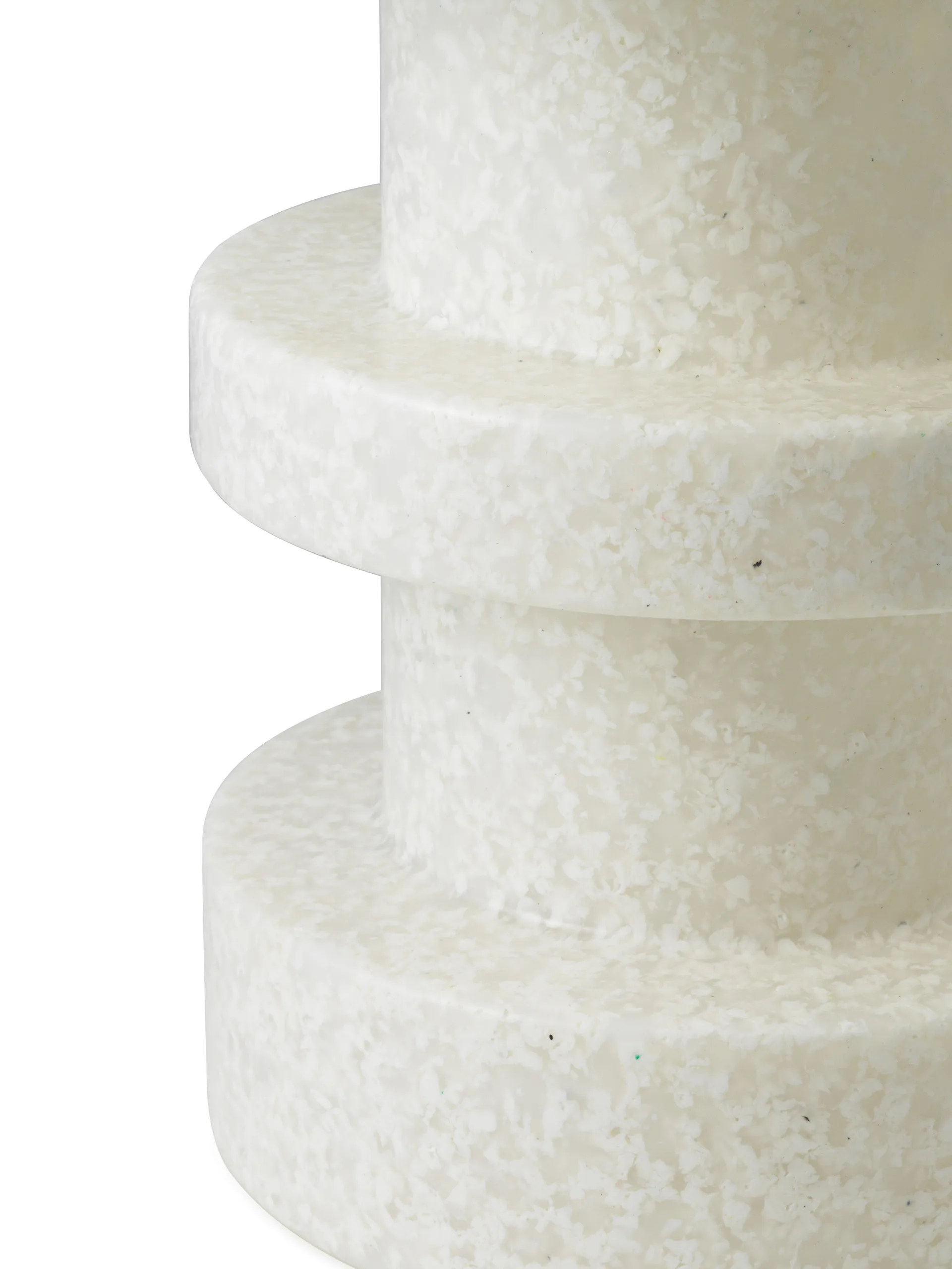 Bit Stack round stool, White-white, Ø36x42 cm Normann Copenhagen