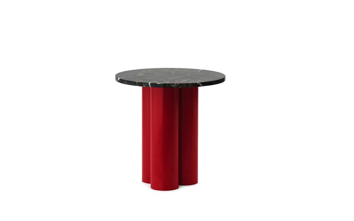 Dit side table Ø40 cm - Bright red-Portoro-gold - Normann Copenhagen