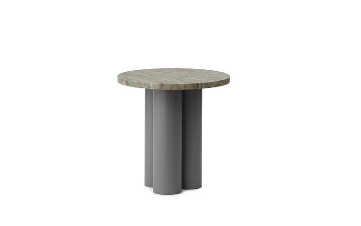 Dit side table Ø40 cm - Grey-silver-travertine - Normann Copenhagen