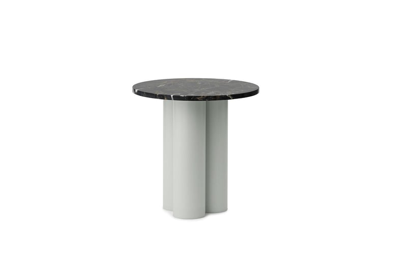 Normann Copenhagen Dit side table Ø40 cm Light green-Portoro gold
