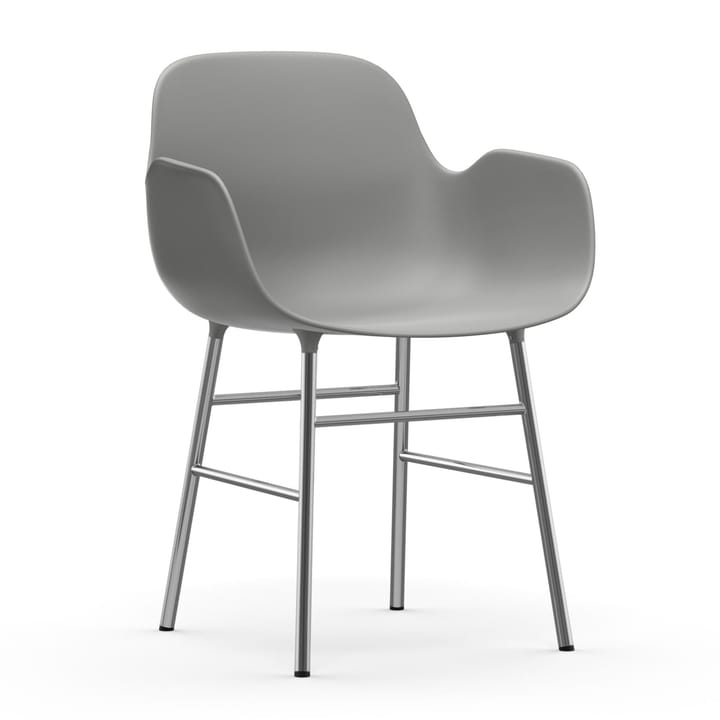 Form armchair chromed legs - Grey - Normann Copenhagen