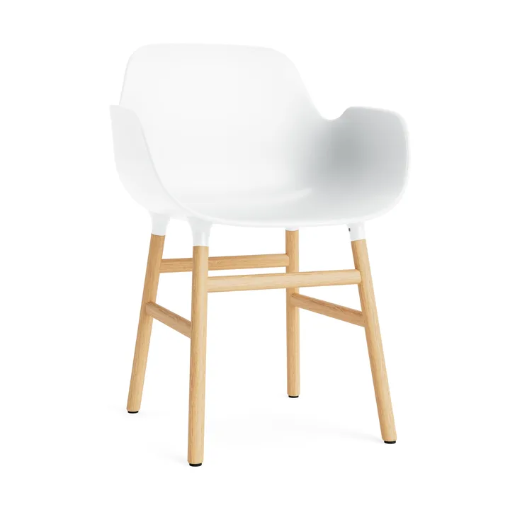 Form armchair - White, oak legs - Normann Copenhagen