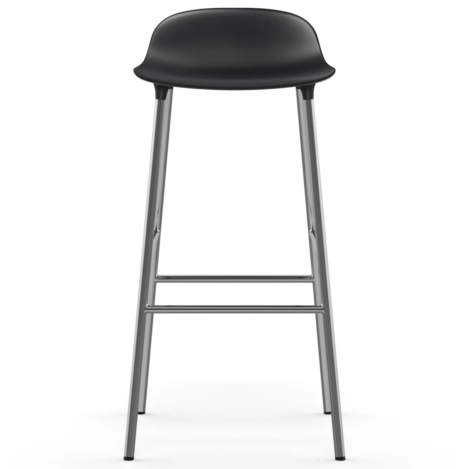 Form bar stool chrome leg 75 cm, black Normann Copenhagen