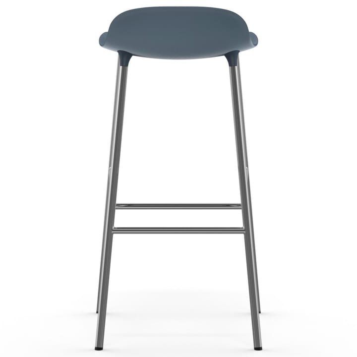 Form bar stool chrome leg 75 cm, blue Normann Copenhagen