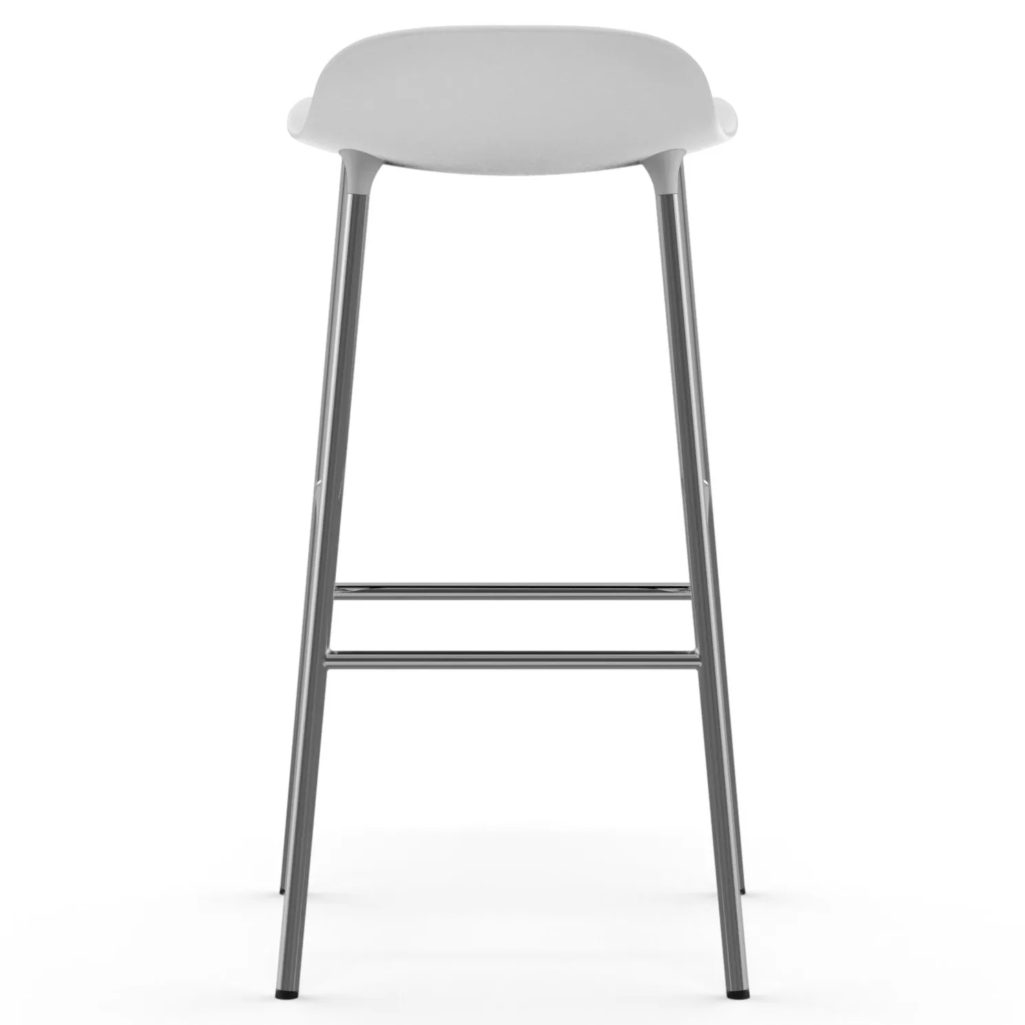 Form bar stool chrome leg 75 cm, white Normann Copenhagen
