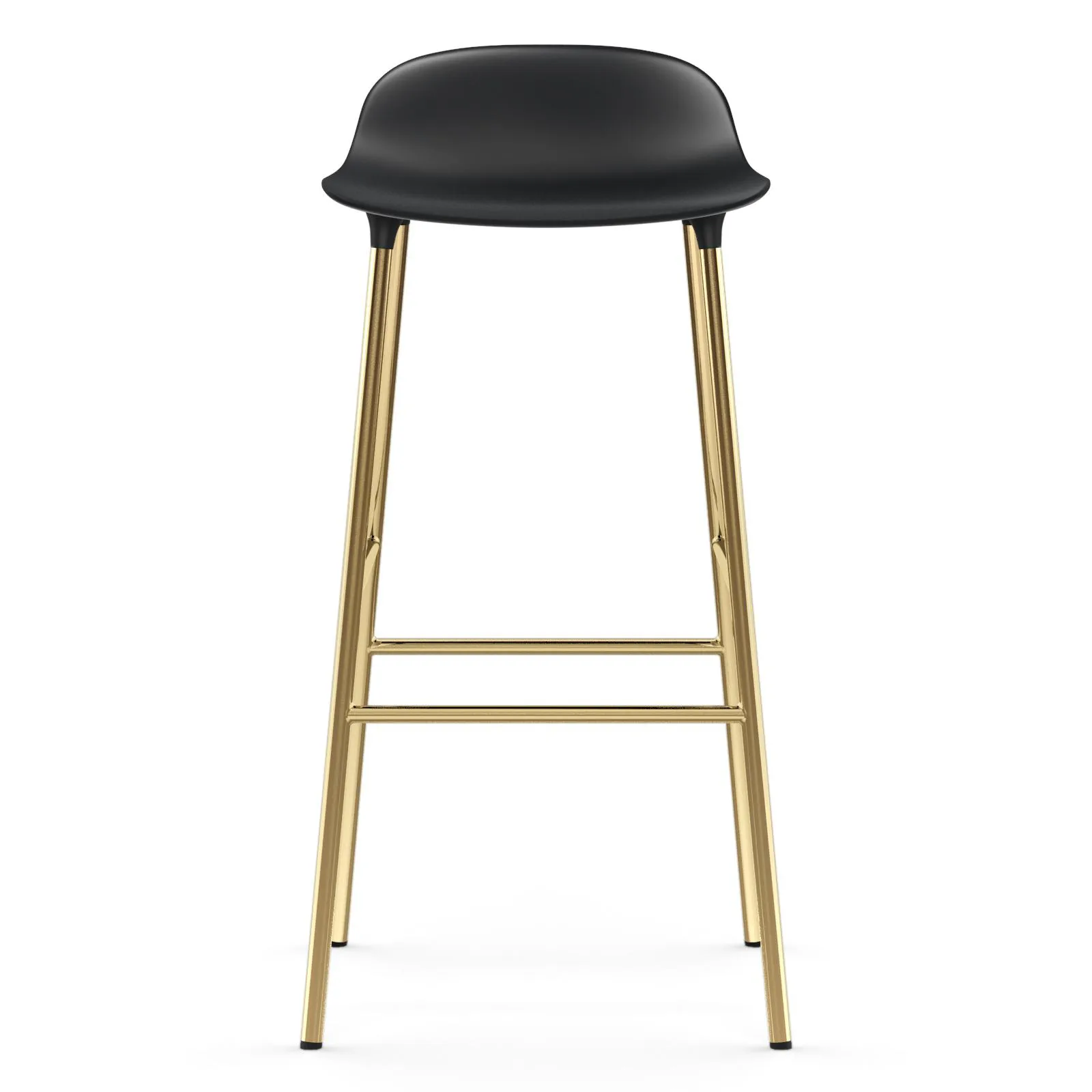 Form barstool bronze leg 75 cm, Black Normann Copenhagen