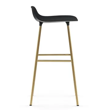 Form barstool bronze leg 75 cm - Black - Normann Copenhagen