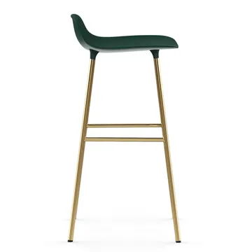 Form barstool bronze leg 75 cm - Green - Normann Copenhagen