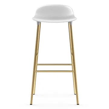 Form barstool bronze leg 75 cm - White - Normann Copenhagen