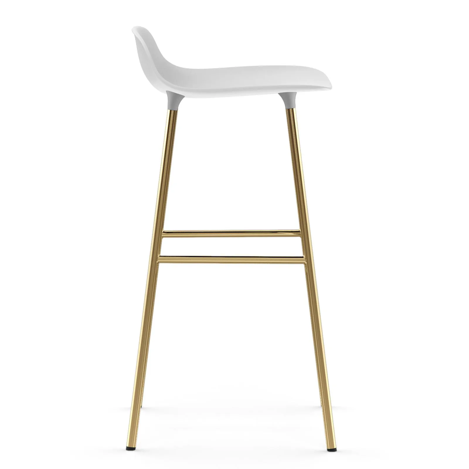 Form barstool bronze leg 75 cm, White Normann Copenhagen