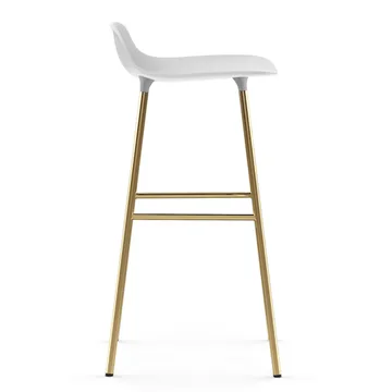 Form barstool bronze leg 75 cm - White - Normann Copenhagen