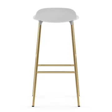 Form barstool bronze leg 75 cm - White - Normann Copenhagen