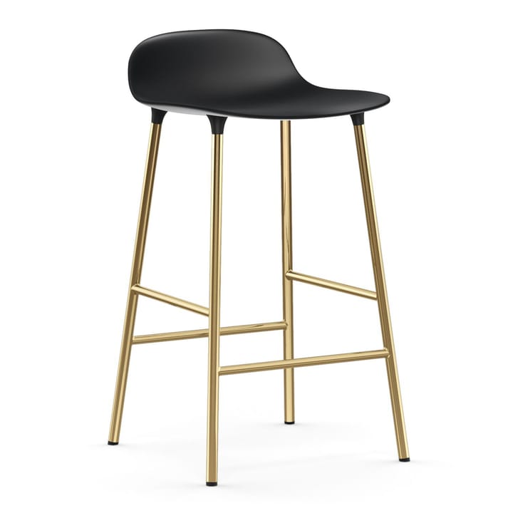 Form barstool bronze legs 65 cm - Black - Normann Copenhagen