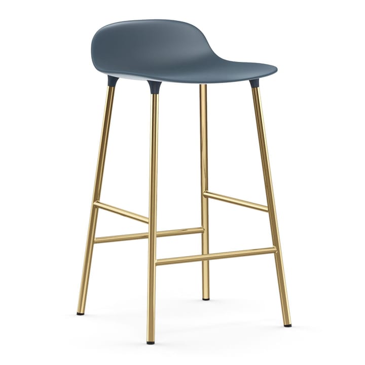 Form barstool bronze legs 65 cm - Blue - Normann Copenhagen